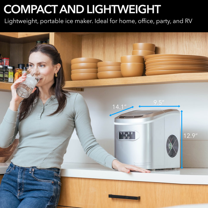 Whynter Compact Portable Ice Maker 27 lb Capacity Silver & Reviews